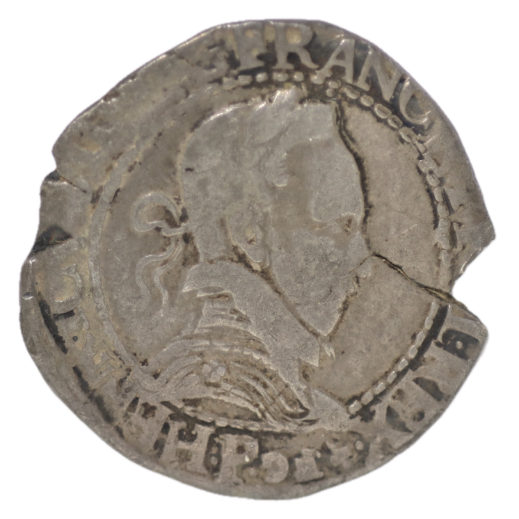 France - Henri III, Franc au col plat 1578 P (Dijon)