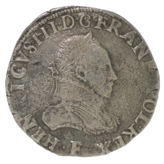 France - Henri III, Teston 1575 F (Angers)