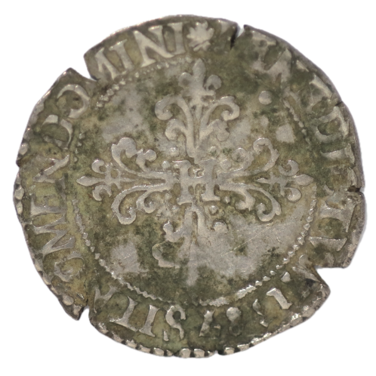 France - Henri III, 1/4 Franc au col Fraisé 1587 T (Nantes)