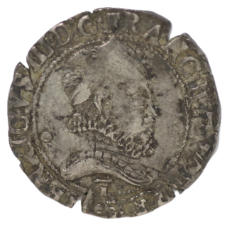 France - Henri III, 1/4 Franc au col Fraisé 1587 T (Nantes)