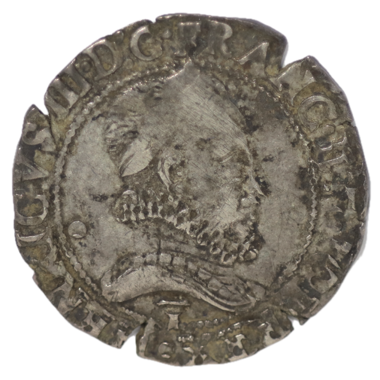 France - Henri III, 1/4 Franc au col Fraisé 1587 T (Nantes)