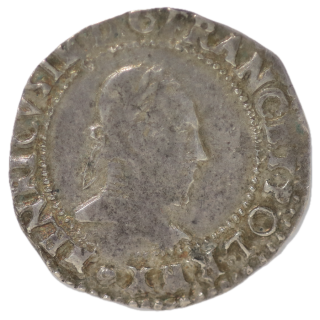 France - Henri III 1/4 Franc au col 1587