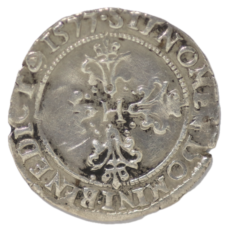 France - Henri III, 1/4 Franc 1577 B (Rouen)