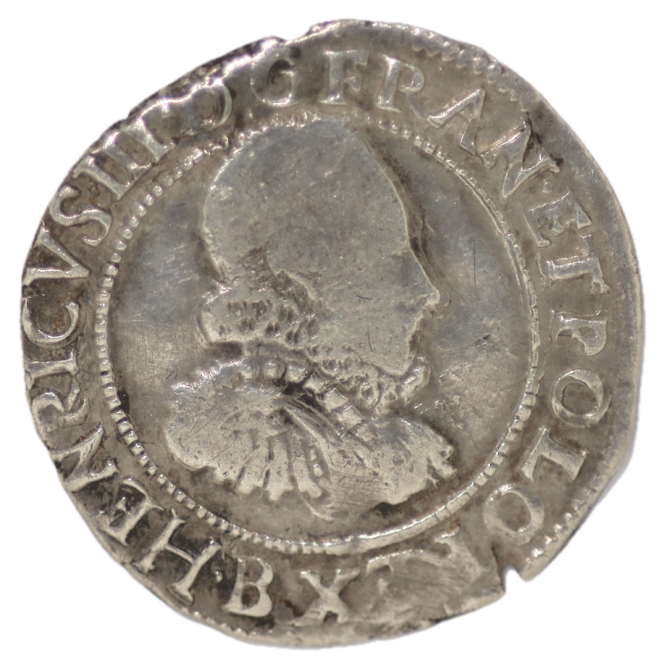 France - Henri III, 1/4 Franc 1577 B (Rouen)