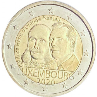 2020 - Luxembourg, 2 euros 200 ans de la naissance du Prince Henri d'Orange-Nassau