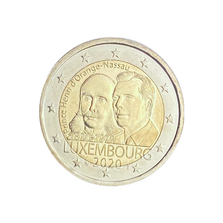 2020 - Luxembourg, 2 euros 200 ans de la naissance du Prince Henri d'Orange-Nassau