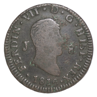 Espagne - Ferdinand VII, 8 Maravedis 1816