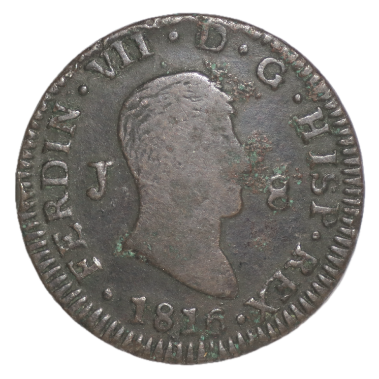 Espagne - Ferdinand VII, 8 Maravedis 1816