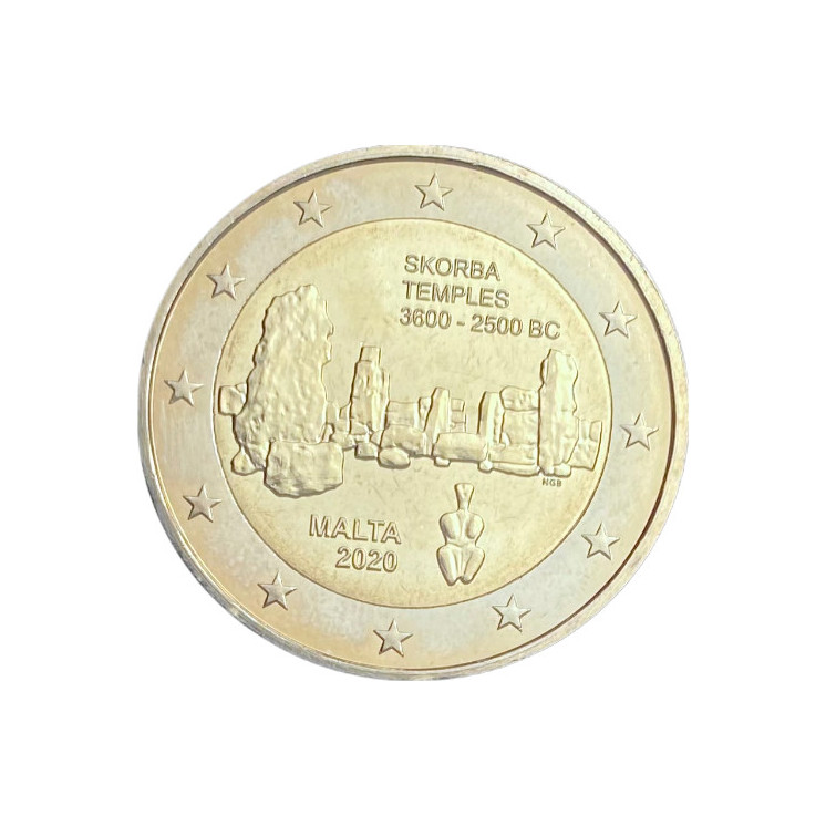 2020 - Malte, 2 euros Site archéologique de Skorba