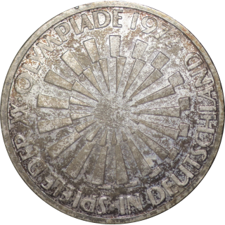 Allemagne (Ouest), 10 Marks 1972 F, Série Olympique