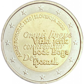 2020 - Slovénie, 2 euros 500ème anniversaire de la naissance d'Adam Bohori