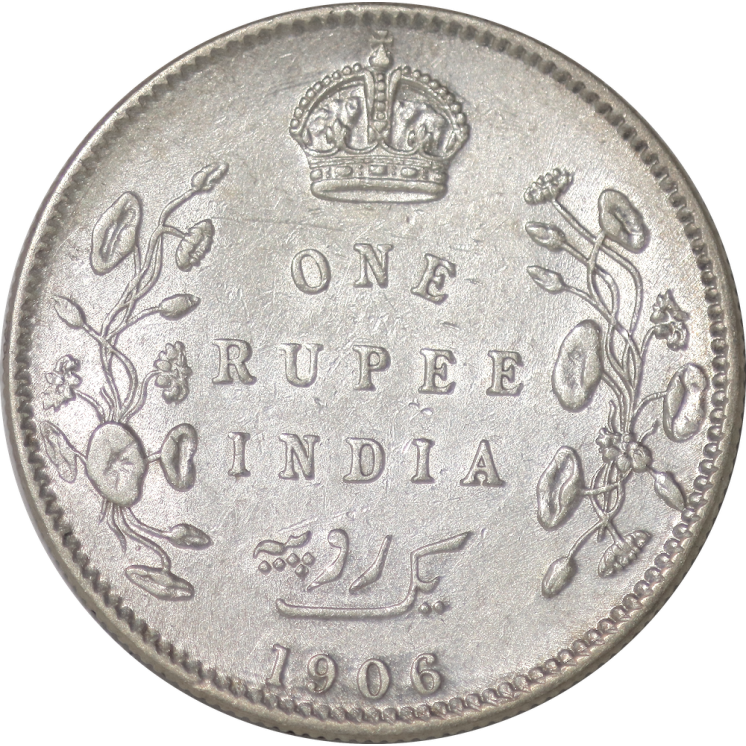 Inde - Edward VII, 1 Rupee 1906