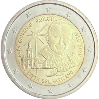 2020 - Vatican, 2 euros 100ème anniversaire de la naissance du Pape Jean Paul II - Sans coffret