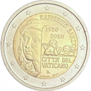 2020 - Vatican, 2 euros 500 ans de la mort de Raphaël - Sans coffret