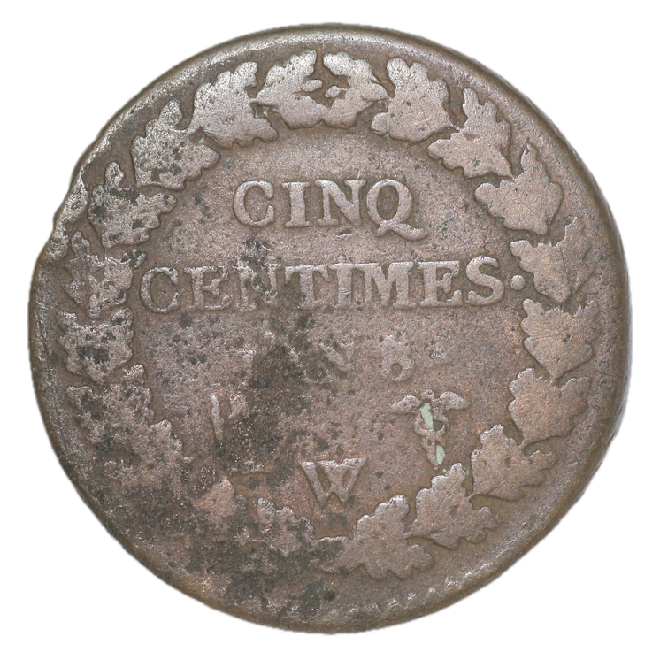 France - 5 Centimes l'An 8 W (Lilles)