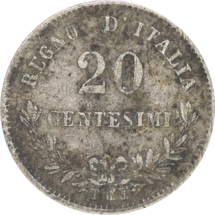 Italie - Victor Emmanuel II, 20 Centesimi 1863