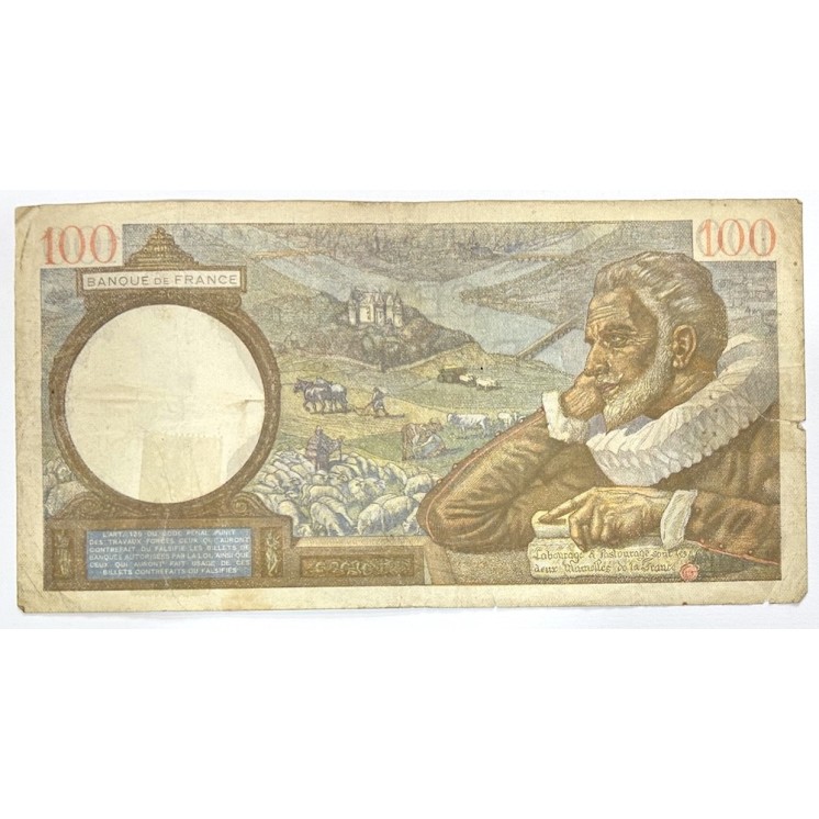 France - 100 Francs Sully HZ.4-9-1941.HZ.