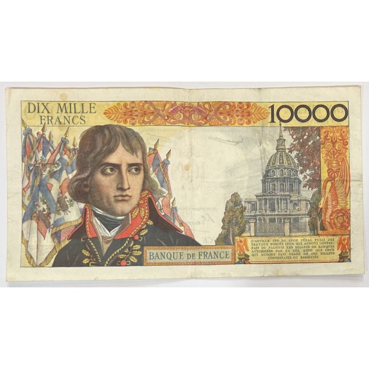 France - 10 000 Francs Napoléon, Surchargé 100 NF, G.30-10-1958.G.