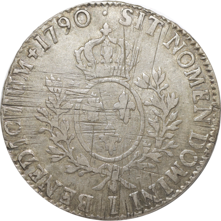 France - Louis XVI (1774-1791), Ecu 1790 I (Limoges)