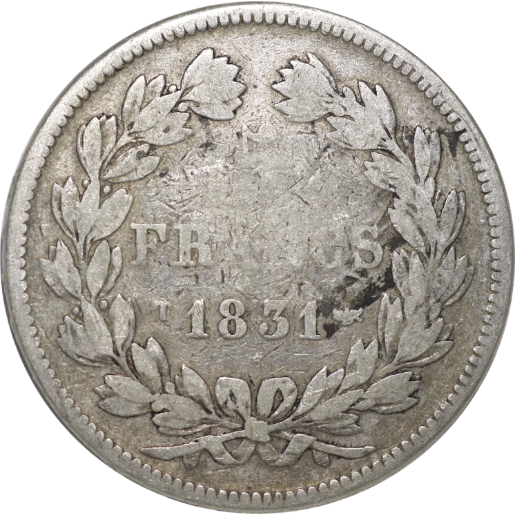 France - Louis Philippe Ier (1830-1848), 5 Francs 1831 T (Nantes)