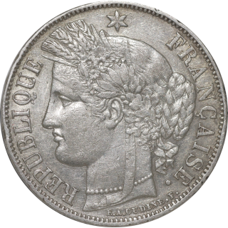 France - République, 5 Francs Cérès 1851