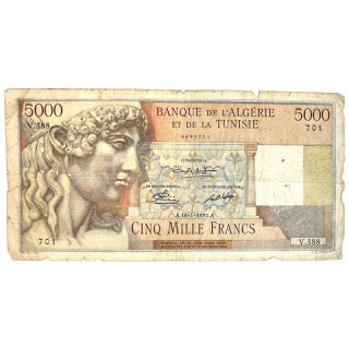 Billet 5000 Francs Algérie et Tunisie 16-1-1950