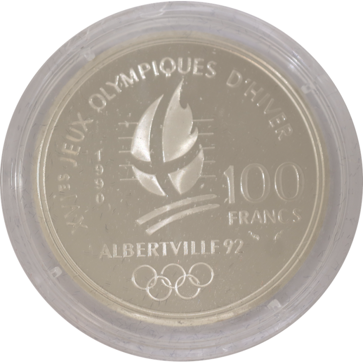 France - République, 100 Francs 1990 JO d'Alberville