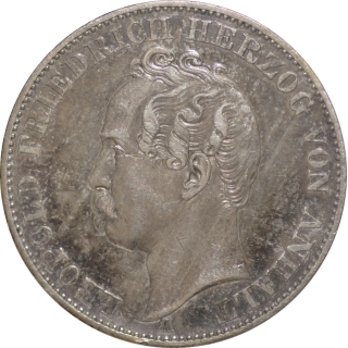 Allemagne - Anhalt Dressas, Thaler 1863 A (Berlin), 20 300 ex.