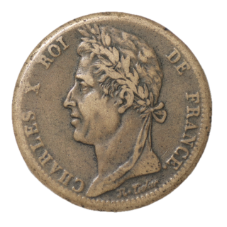 France - Colonies, Charles X (1824-1830), 10 Centimes 1828