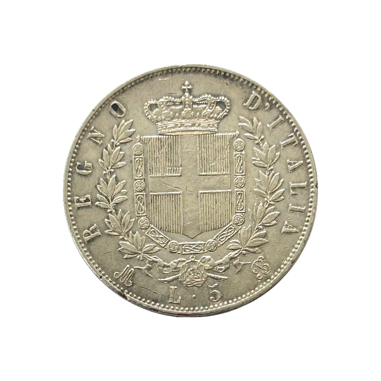 Ecu de 5 Lire Victor Emmanuel II Italie 1871