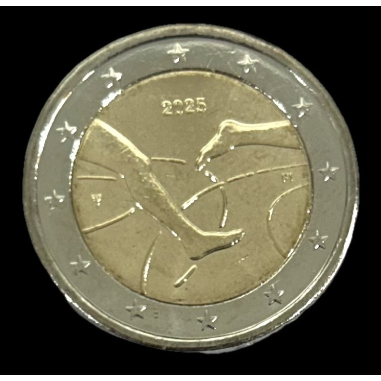 2025 - Finlande, 2 euros, 100 ans des jeux athlétiques