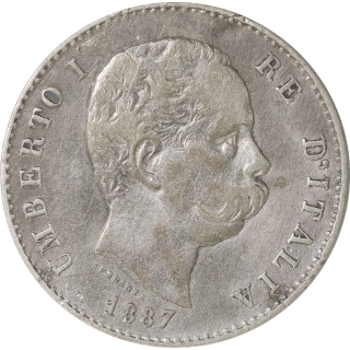 Italie - Umberto Ier, 1 Lire 1887 M, Sup