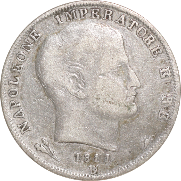 Italie - Napoléon Ier, 1 Lire 1811 B