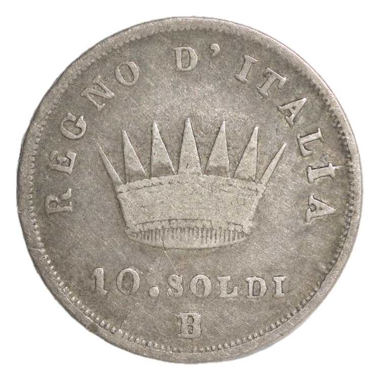 Italie - Napoléon Ier (1804-1814), 10 Soldi 1812 B