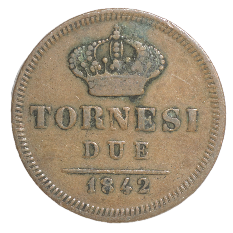 Italie - Ferdinand II, 2 Tornesi 1842