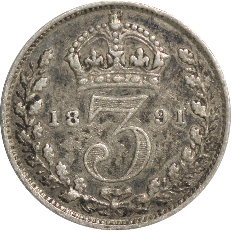 Royaume-Uni - Victoria, 3 Pence 1891