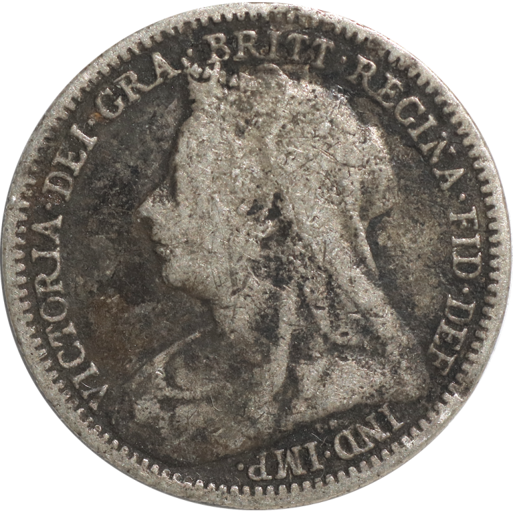 Royaume-Uni - Victoria, 3 Pence 1900