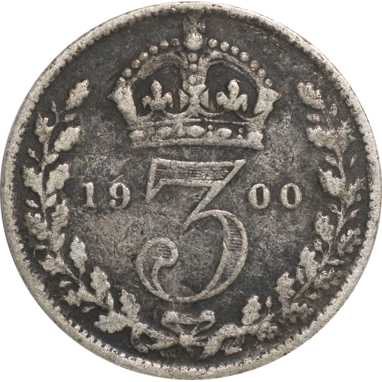 Royaume-Uni - Victoria, 3 Pence 1900