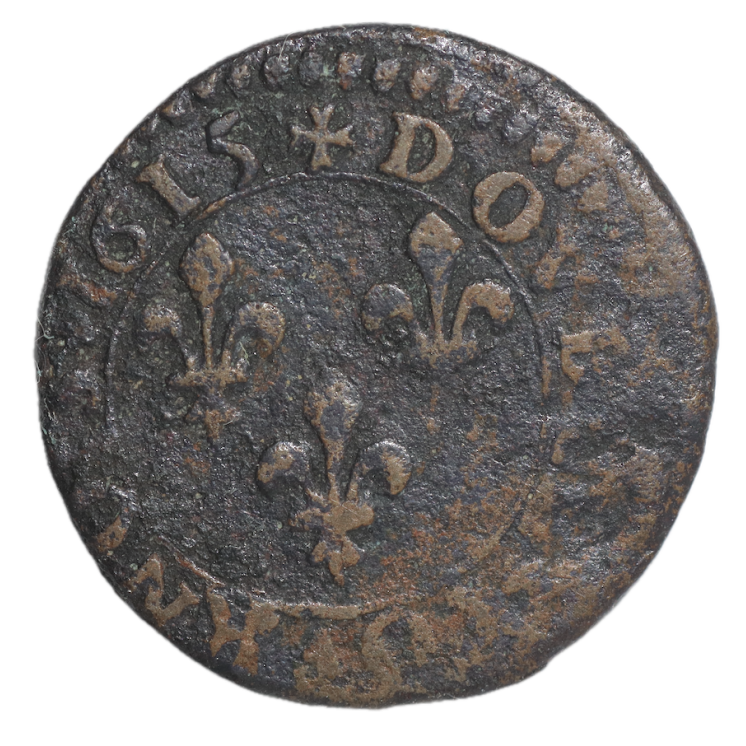 France - Louis XIII (1610-1643), Double Tournois, 1615 D