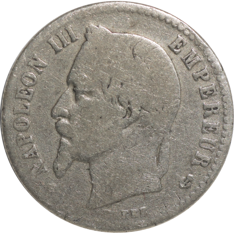 France - Napoléon III (1852-1870), 50 Cent 1866 BB (Strasbourg)