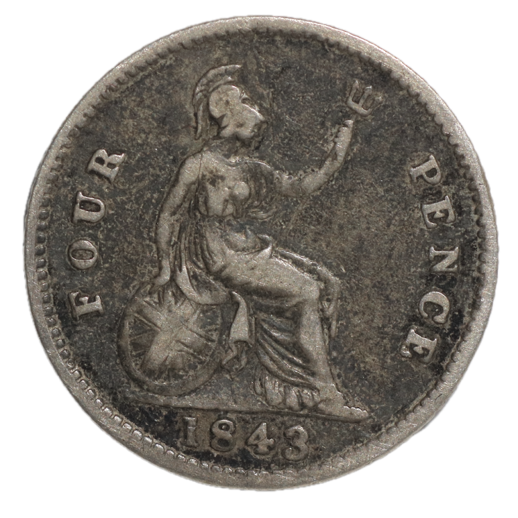 Royaume-Uni - Victoria, 4 Pence 1843