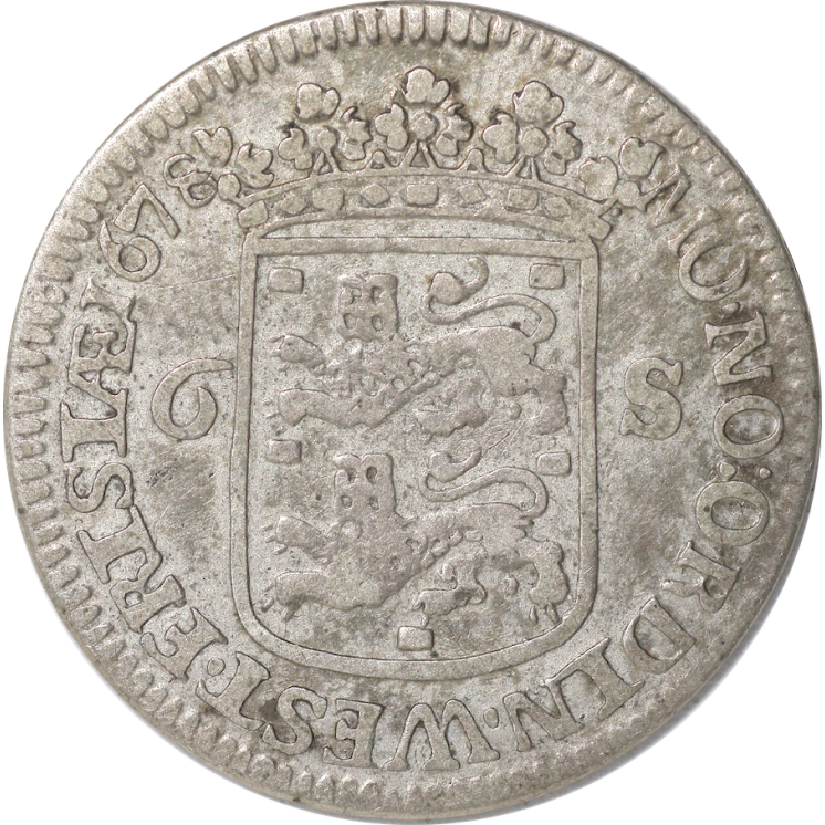 Pays-Bas - Frise occidentale, 6 Stuivers 1678