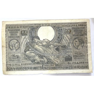 Belgique - 100 Francs ou 20 Belgas, 01-07-43