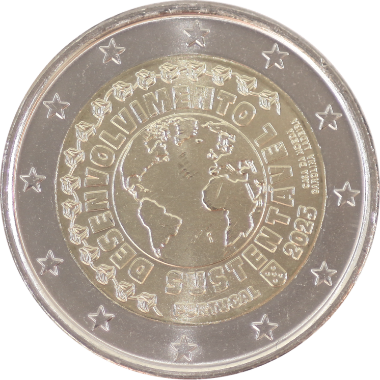 2025 - Portugal, 2 euros, Développement Durable