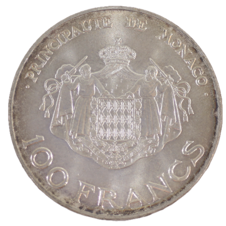 Monaco - Rainier III, Prince Albert, 100 Francs 1982