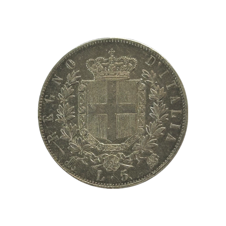 Ecu de 5 Lire Victor Emmanuel II Italie 1874