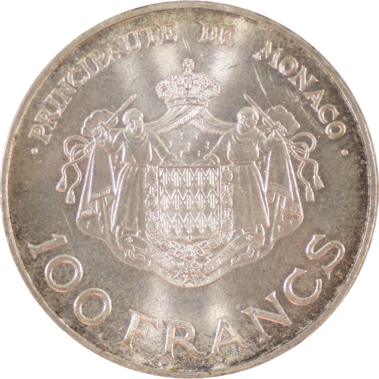 Monaco - Rainier III, Prince Albert, 100 Francs 1982