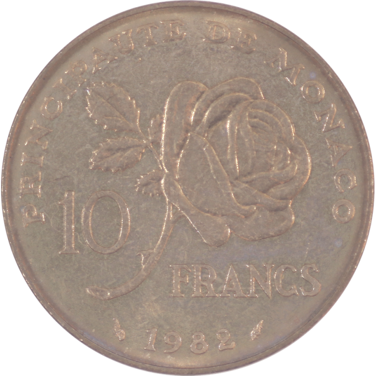 Monaco - 10 Francs Grace Kelly, 1982