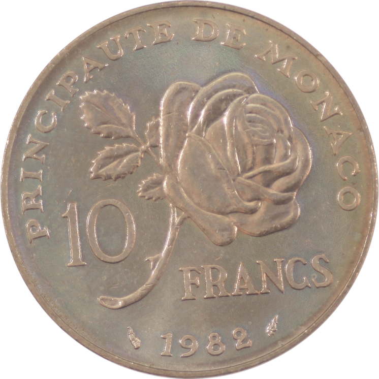 Monaco - 10 Francs Grace Kelly, 1982