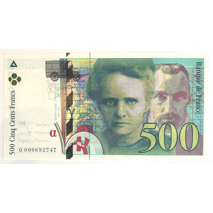 Billet de 500 Francs 1994 Pierre et Marie Curie SUP